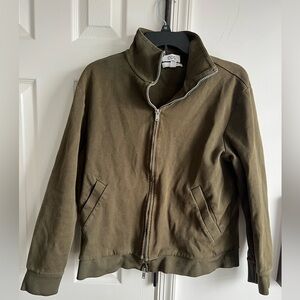 COS Men's olive green zip sweatshirt M